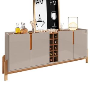 Buffet Aparador Lizz 190cm 4 Portas Com Adega Off White-cedro - Casa D Off White-cedro