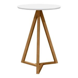 Mesa Lateral Sala De Estar Classic Branco Nature Tebar Branco Nature