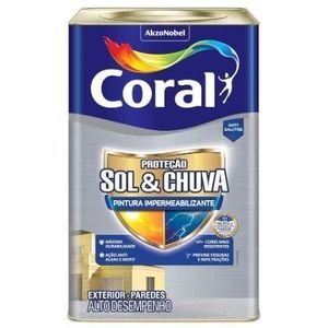 Tinta Acrílica Coral Proteção Sol e Chuva Branco 18L