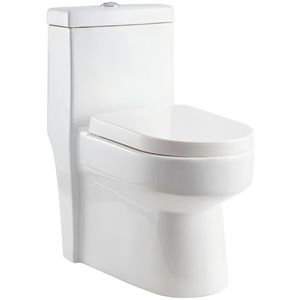 Vaso Sanitário Com Caixa Acoplada Monobloco Acqua JA0289 OvalAcionamento Duplo Branco 3/6 Litros