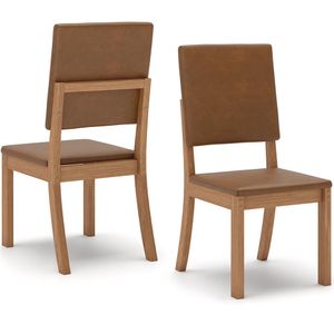 Kit 2 Cadeiras Milla Plus Corano Caramelo Suede Creme Henn