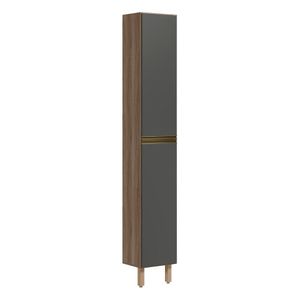 Paneleiro 2 Portas 221X35cm MDF Kali 12228 Carvalho Toq Chumbo Nicioli