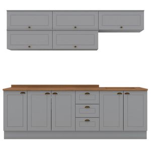Cozinha Modulada 11 Pecas 240cm CE381 Americana Henn