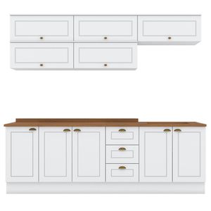 Cozinha Modulada 11 Pecas 240cm CE381 Americana Henn