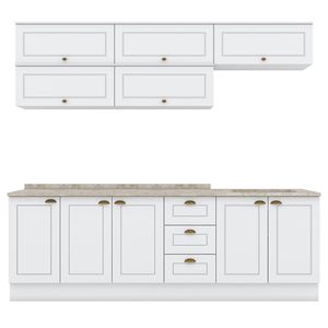 Cozinha Modulada 11 Pecas 240 cm CE381 Americana Henn