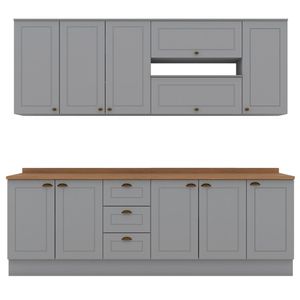 Cozinha Modulada 10 Pecas 240cm CE792 Americana Henn