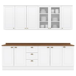 Cozinha Modulada 9 Pecas 240cm CE856 Americana Henn