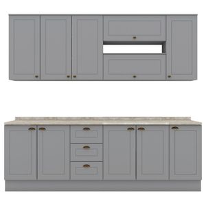 Cozinha Modulada 10 Pecas 240 cm CE792 Americana Henn