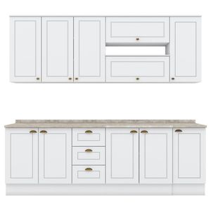 Cozinha Modulada 10 Pecas 240 cm CE792 Americana Henn