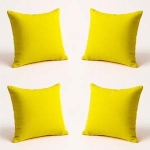 KIT 4 Almofadas Decorativas 42cm Suede Fofinha Lisa Sofá