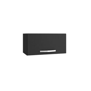 Armário Aéreo Geladeira Para Cozinha 60 Cm Com 1 Porta Preto Fosco