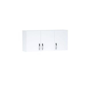 Armário Aéreo Para Cozinha Com 3 Portas 120 Cm Estrutura Mdp Branco