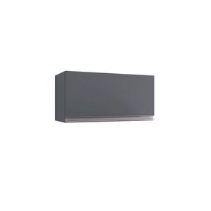 Armário Aéreo Andréia 60 Cm 1 Porta Para Geladeira Cozinha Cinza Fosco