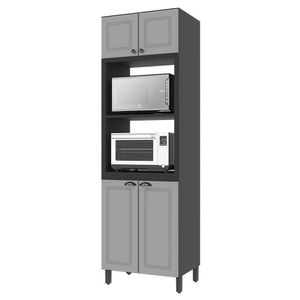 Torre Quente Firenze 70cm 2 Fornos 4 Portas Chumbo-titânio - Indékes Chumbo-titânio