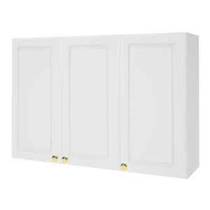 Armário Aéreo Firenze 120cm 3 Portas Branco - Indékes Branco