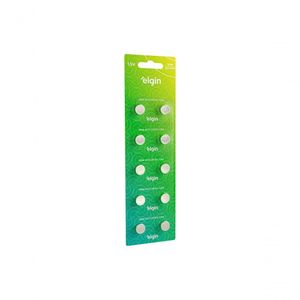 Bateria Alcalina Elgin Lr44 Blister Com 10 Unid.
