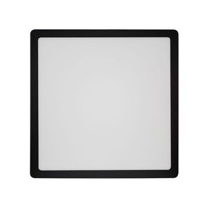 Painel De Led Blumenau Quadrado De Sobrepor 24w Bivolt Preto 4100k Luz Neutra