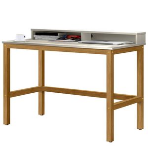 Mesa Escrivaninha California 110 Cm Off White Nature Tebar Off White Nature