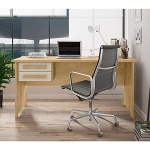 Mesa De Escritório Cannes 1,60 Metros Cinamomo Off White