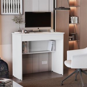 Mesa Escrivaninha Estudo Computador Notebook Vitória 2.0 Branco