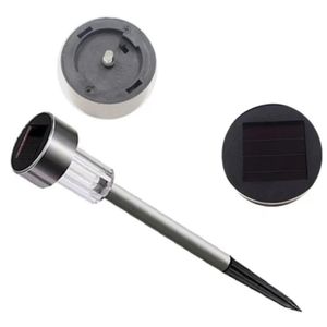 Luminária Solar Balizadora Espeto Jardim Led Automática Em Inox Lâmpada Poste Recarregável Luz Decoração.