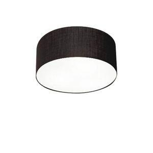 Plafon Cilíndrico Md-3010 Tecido 30x12cm Bivolt Preto