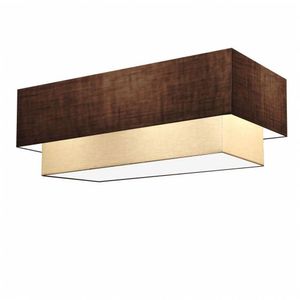 Plafon Duplo Retangular Md-3072 99x40 80x30 Bivolt Café Bege