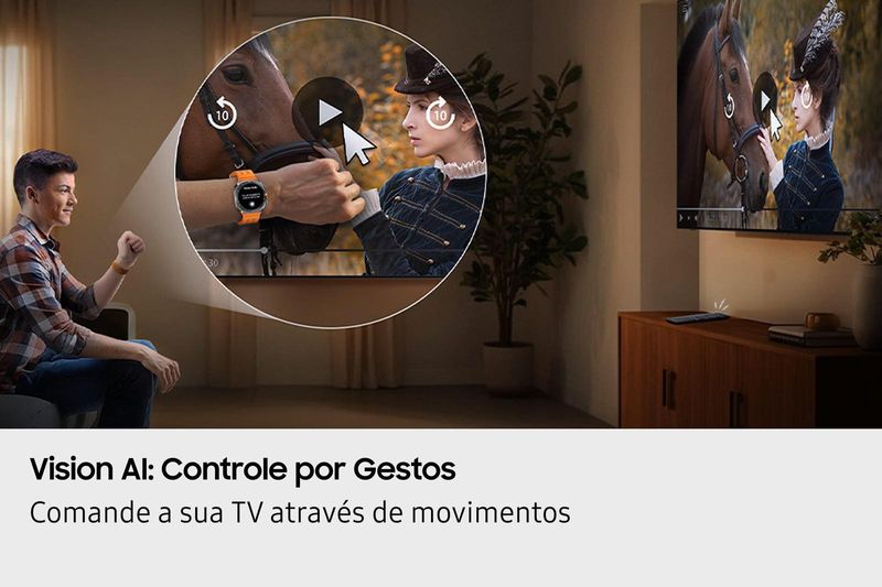 Smart TV Samsung Vision AI 85 QLED 4K Q7F 2025, Processador com AI,Xbox Cloud Gaming, 7 Anos de Atualização, Alexa integrada
