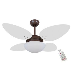 Ventilador Volare Petalo Quad Branco 127V E Controle Remoto