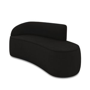 Sofá 2 Lugares Orgânico 140 Cm Morgan Suede Preto D03 - D'rossi