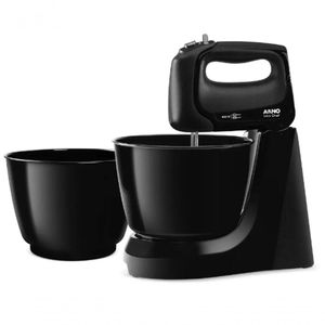 Batedeira 400w Arno Com 2 Tigelas 4 Velocidades Ellegance Black 110V