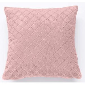 Almofada Plush Matelassada Hedrons Rosa Poema 43x43cm