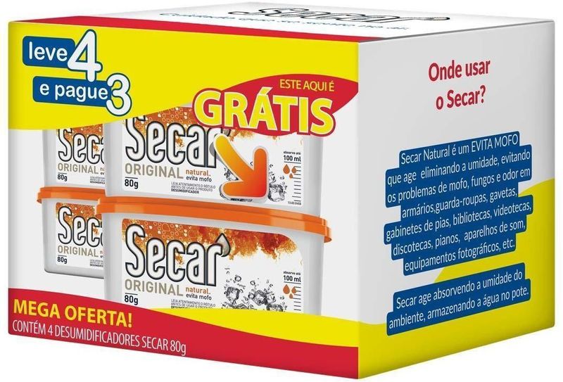 Desumidificador Original Secar 80g Leve 4 Pague 3-ns_158666_1