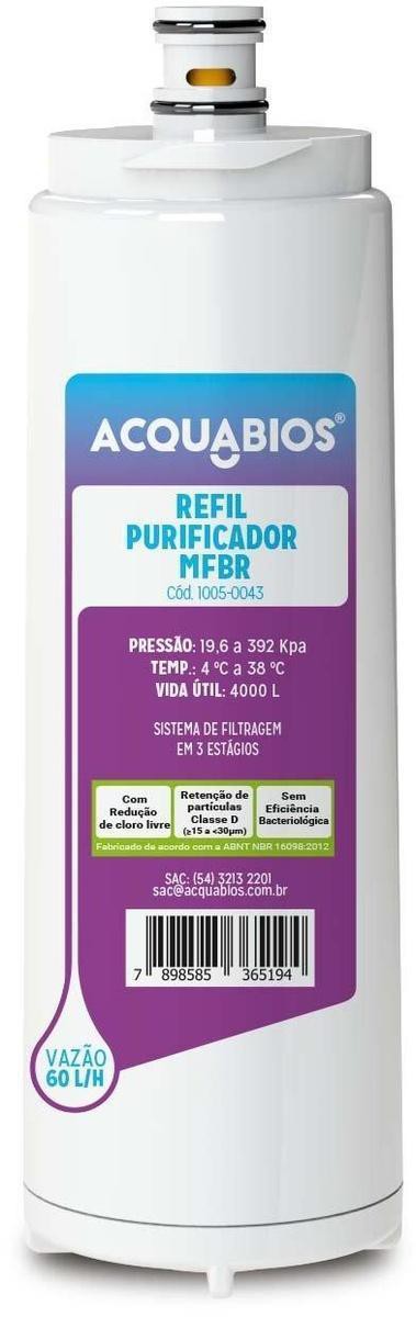 Refil Filtro de Água Para Torneira Acquabios MF Branco-ns_156822_1