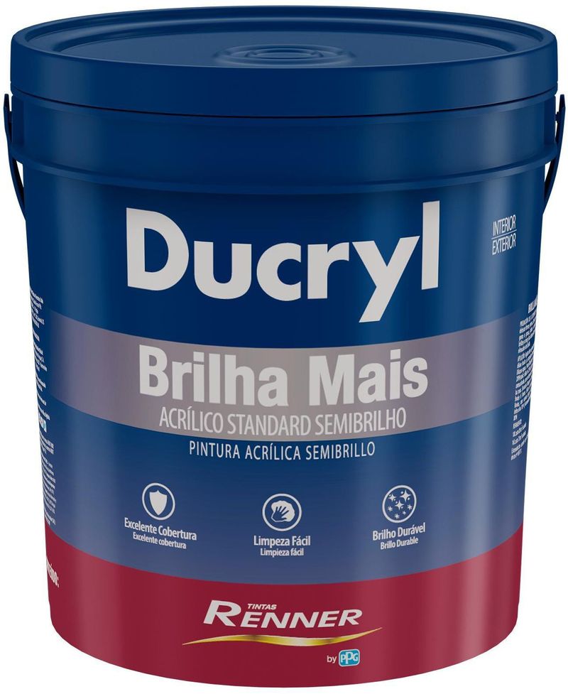 Tinta Acrílica Renner Ducryl Semibrilho Cinza Absoluto 7422 18L-ns_214570_1