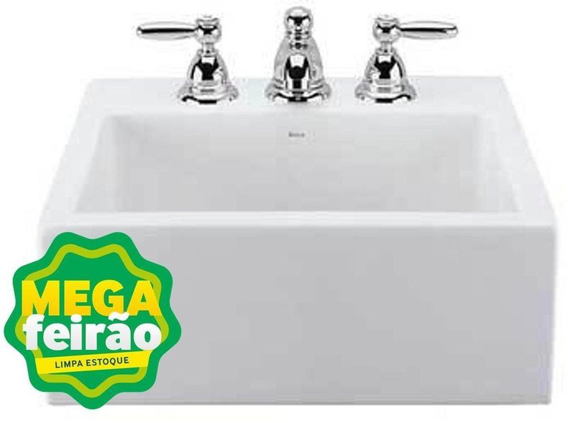 Cuba de Semi Encaixe Para Banheiro Deca Quadrada L-830 Branco 17-ns_1885_1