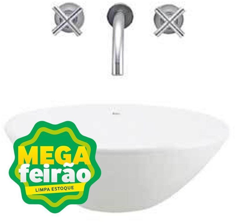 Cuba de Apoio Para Banheiro Deca Redonda L-55 Branco 17-ns_1831_1