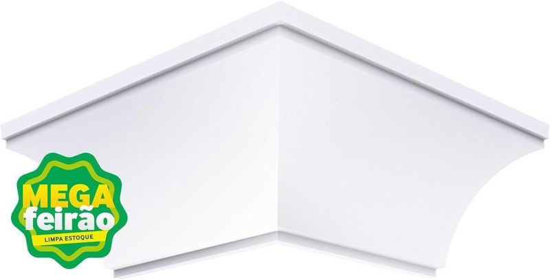 Canto Forro PVC Externo Plasbil Nobre Branco Pacote com 4 Unidades-ns_23253_1