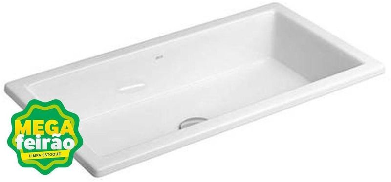 Cuba de Sobrepor Para Banheiro Deca Retangular 59X30,50 L 1070 17 Branca-ns_99513_1