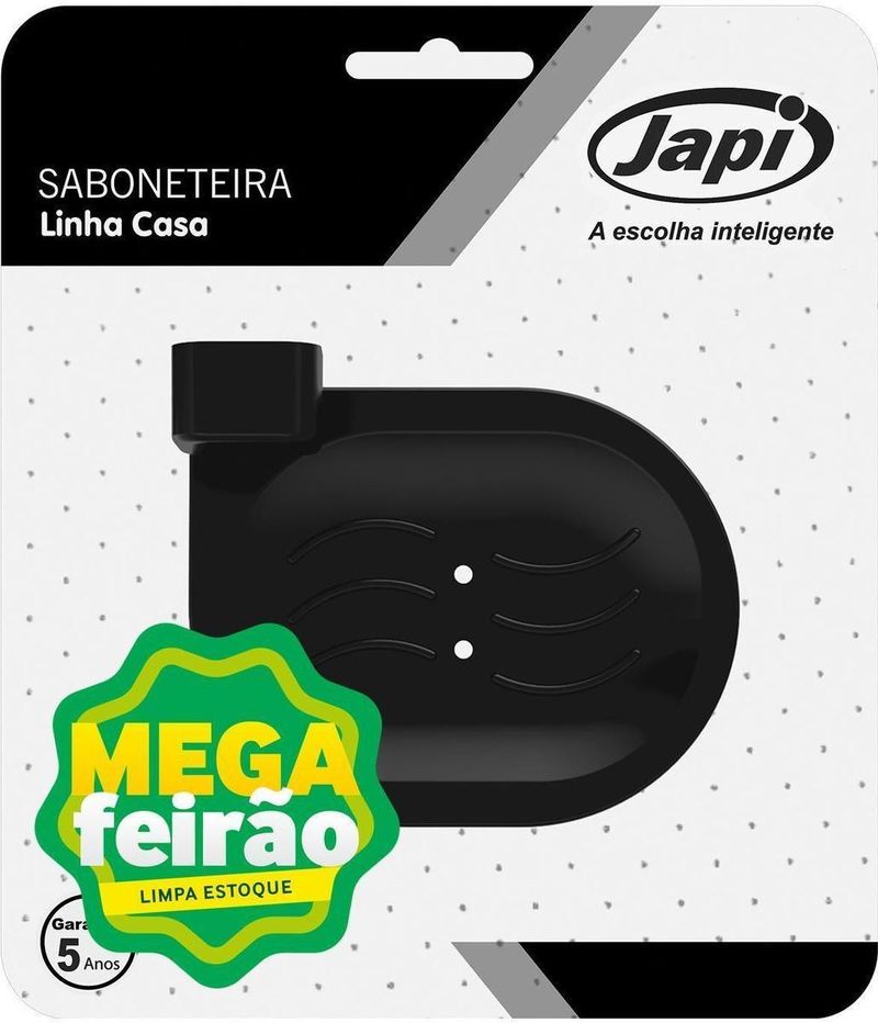 Saboneteira de Parede Japi Casa Quadrado Preto-ns_193002_1