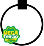Porta Toalha Fani Argola Preto Fosco 16,1cm