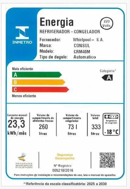 Geladeira / Refrigerador Consul CRM40MBBNA Frost Free 333 Litros Branco220V-ns_223375_6
