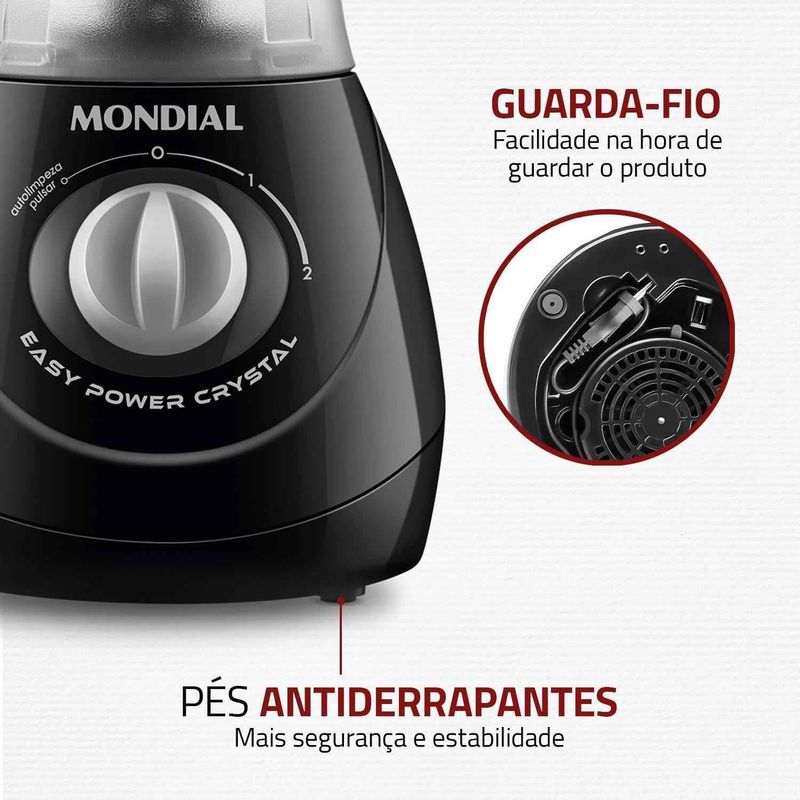 Liquidificador Easy Power Mondial Preto 550W 220V - L-550-BC-ns_223432_4