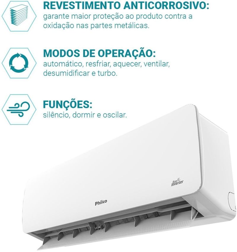 Condicionador de Ar Philco PAC30QF 3000 Btus Eco Inverter Branco 220V-ns_223498_3