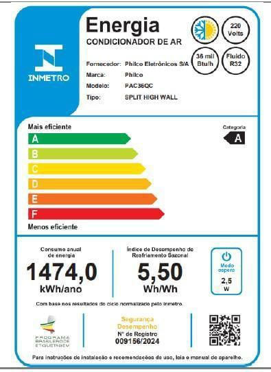 Condicionador de Ar Philco PAC36QF 36000 Btus Eco Inverter Branco 220V-ns_223499_11