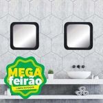 Espelho Decorativo Arte Própria Trapézio Preto Fosco 50x50cm-ns_163746_1
