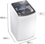 Maquina de Lavar Roupas Electrolux LEE15 14,5Kg Branca 220V-ns_223645_4