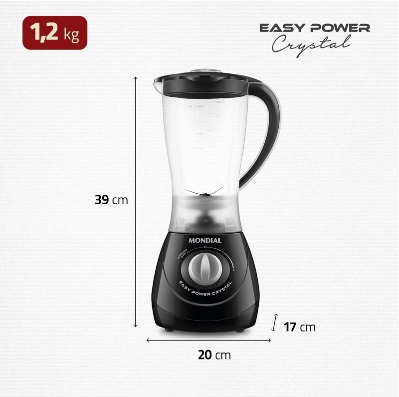 Liquidificador Easy Power Mondial Preto 550W 110V - L-550-BC-ns_223431_5