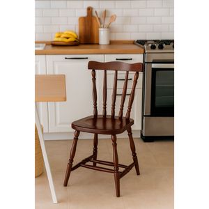 Cadeira Foz em Madeira Maçica Castanho Acetinado Piratini