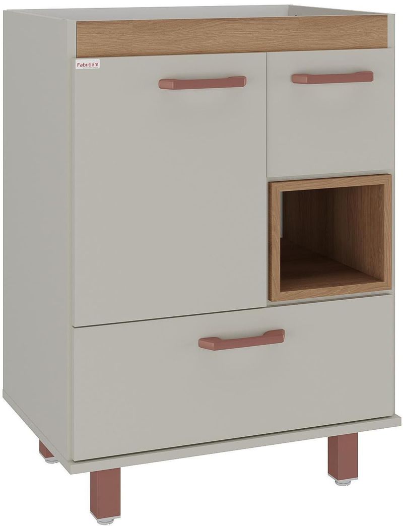 Balcão de Banheiro Fabribam Mariana com Pés 60Cm Nude / Catedral-ns_219684_2